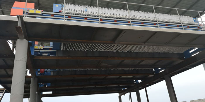 洗沙污水壓濾機現場